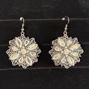 Make a Statement! Sparkly Silver Starburst Earrings